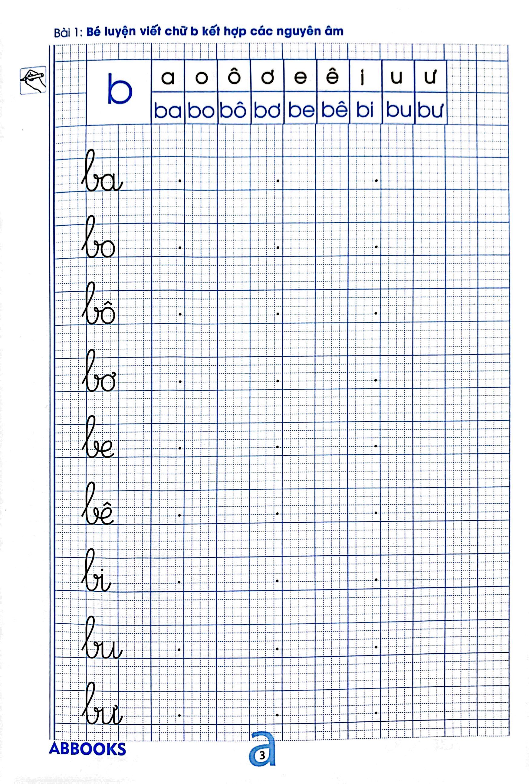 bộ chuẩn bị cho bé vào lớp 1 - dành cho bé 5-6 tuổi - bé tập viết chữ - quyển 1