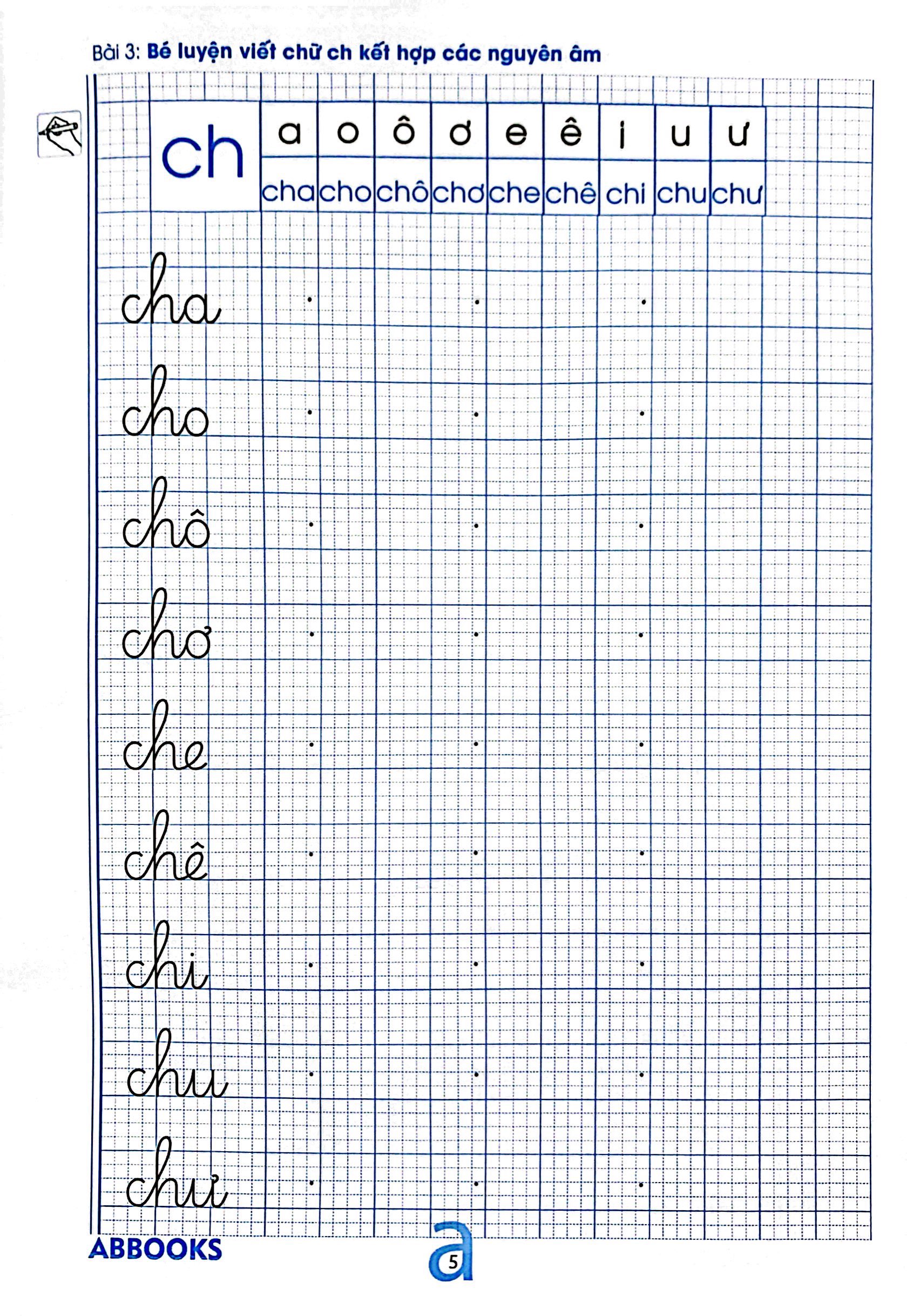 bộ chuẩn bị cho bé vào lớp 1 - dành cho bé 5-6 tuổi - bé tập viết chữ - quyển 2