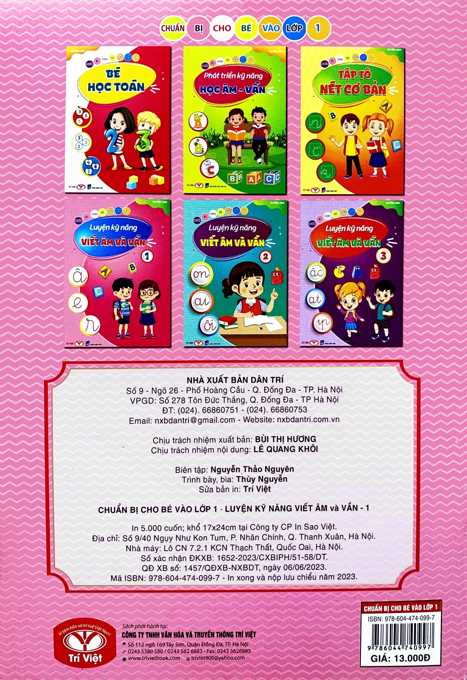 bộ chuẩn bị cho bé vào lớp 1 - luyện kỹ năng viết âm và vần 1