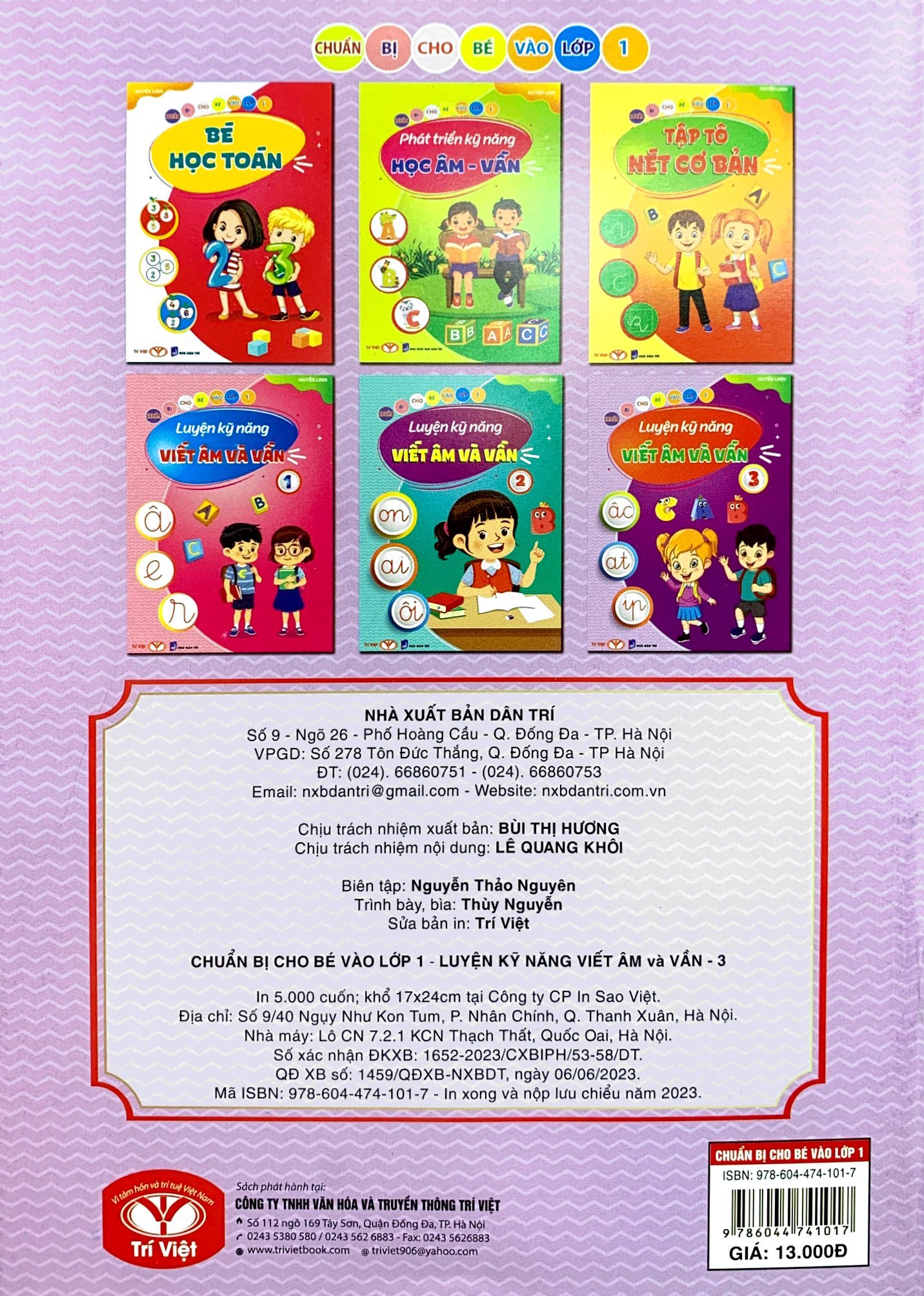 bộ chuẩn bị cho bé vào lớp 1 - luyện kỹ năng viết âm và vần 3