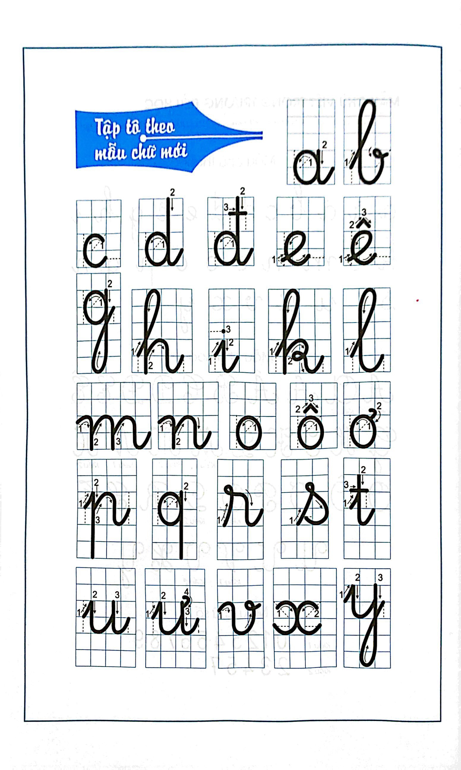 bộ chuẩn bị cho bé vào lớp 1 - tập tô chữ tập 2 (tái bản)