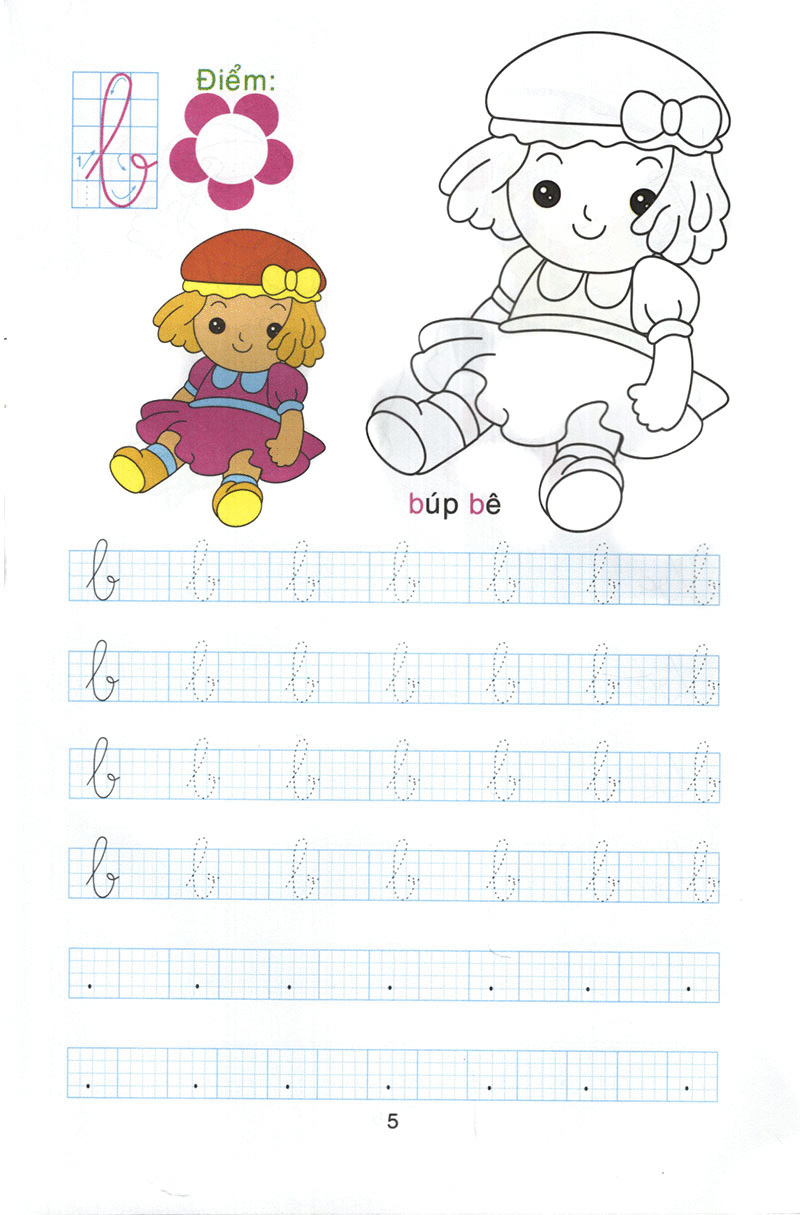 bộ chuẩn bị cho bé vào lớp 1: tô chữ cái và tô màu (quyển 1)