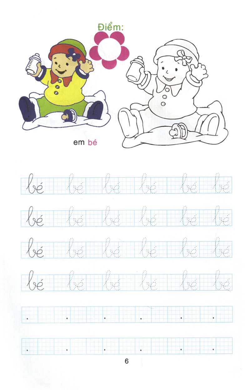 bộ chuẩn bị cho bé vào lớp 1: tô chữ cái và tô màu (quyển 1)