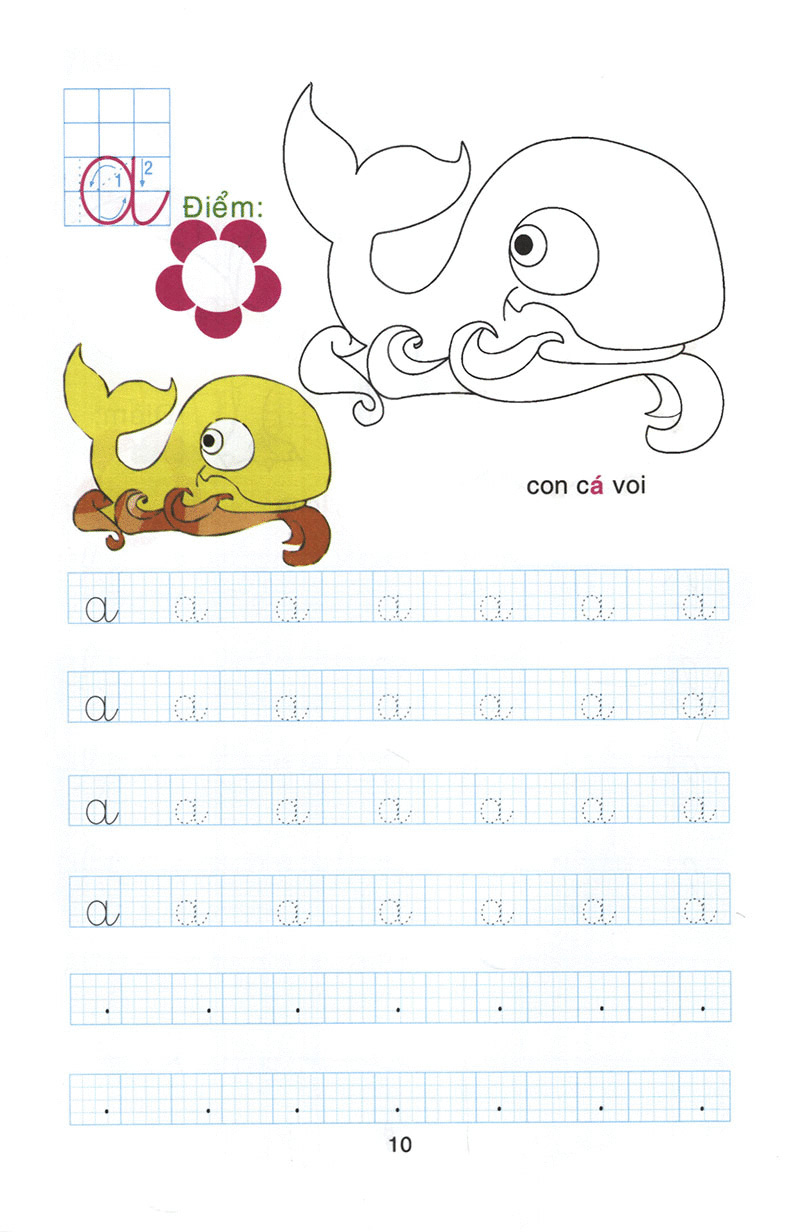 bộ chuẩn bị cho bé vào lớp 1: tô chữ cái và tô màu (quyển 1)