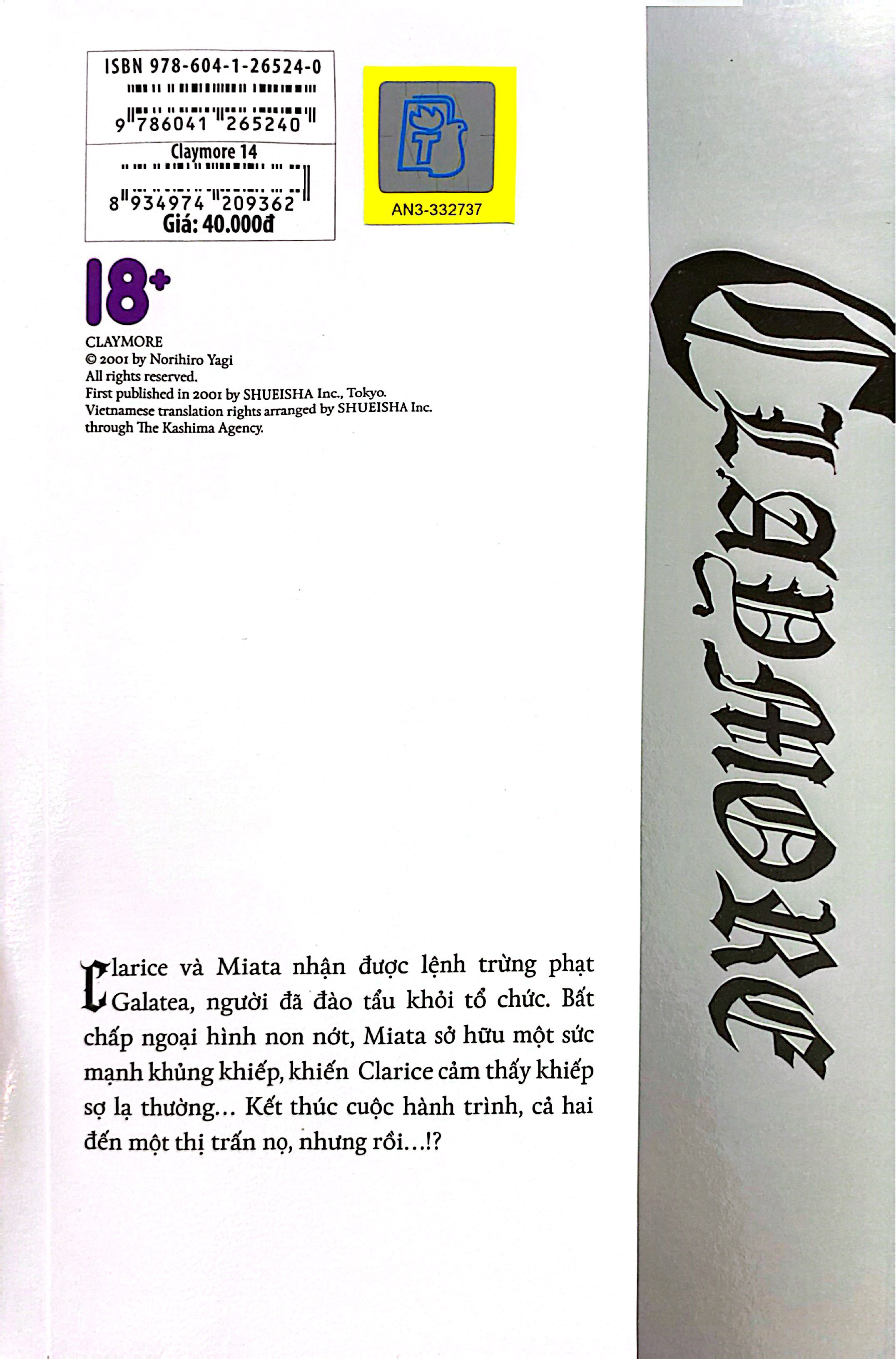 Bo
						
										
										Claymore - Tap 14 - Luoi Kiem Non Tre