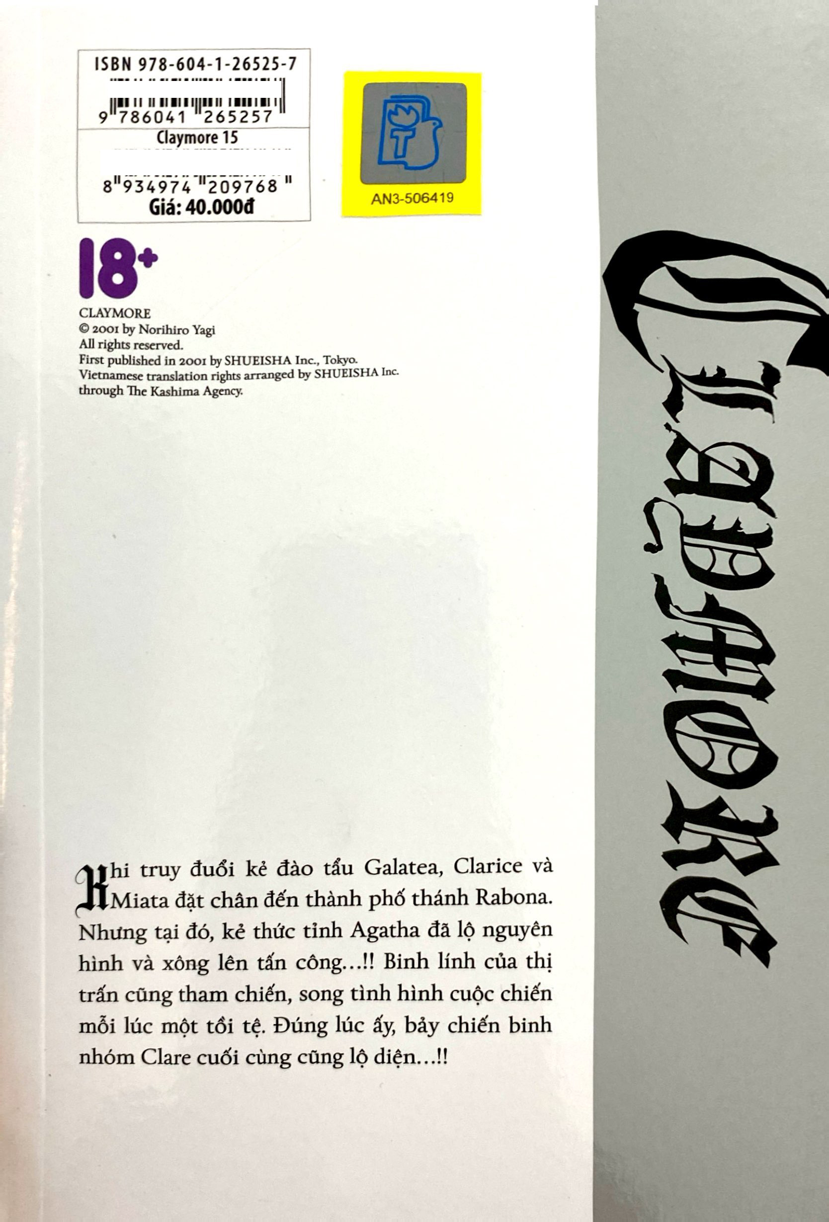 Bo
						
										
										Claymore - Tap 15 - Lich Su Cuoc Chien