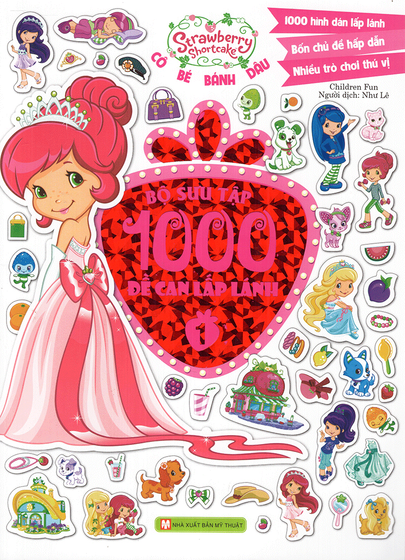 bộ cô bé bánh dâu- 1000 đề can lấp lánh - tập 1