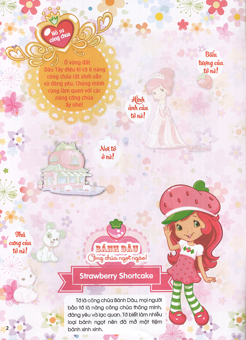 bộ cô bé bánh dâu- 1000 đề can lấp lánh - tập 1