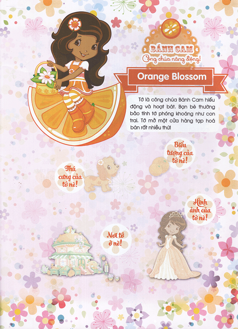 bộ cô bé bánh dâu- 1000 đề can lấp lánh - tập 1