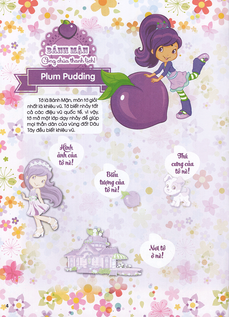 bộ cô bé bánh dâu- 1000 đề can lấp lánh - tập 1