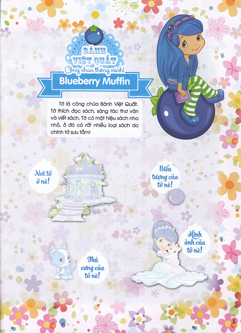 bộ cô bé bánh dâu- 1000 đề can lấp lánh - tập 1