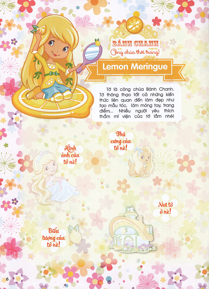 bộ cô bé bánh dâu- 1000 đề can lấp lánh - tập 1