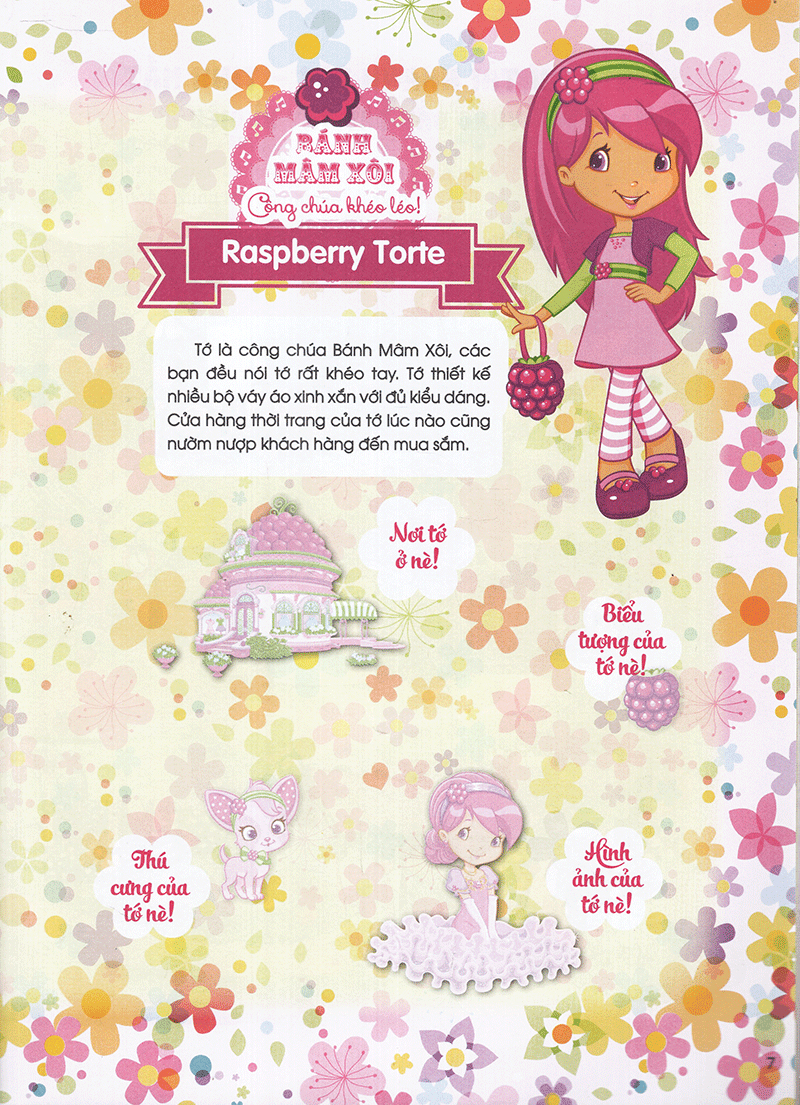 bộ cô bé bánh dâu- 1000 đề can lấp lánh - tập 1