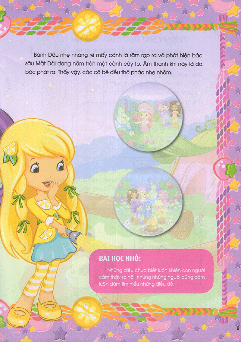 bộ cô bé bánh dâu- 1000 đề can lấp lánh - tập 4