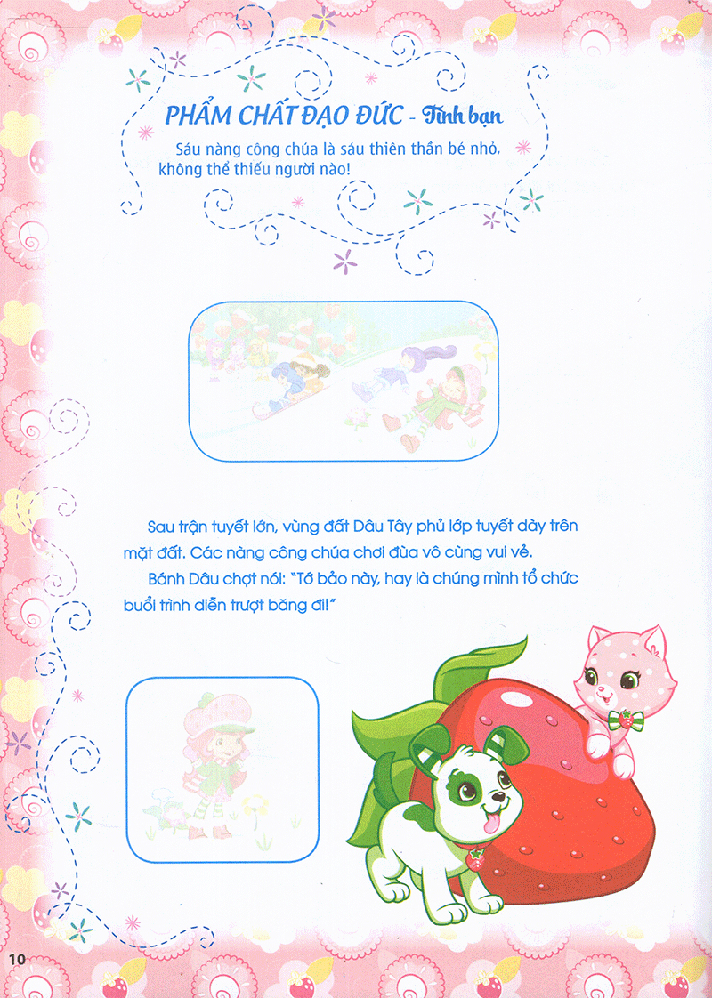 bộ cô bé bánh dâu- 1000 đề can lấp lánh - tập 4