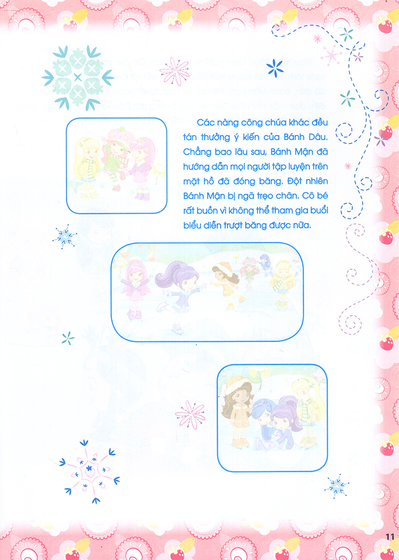 bộ cô bé bánh dâu- 1000 đề can lấp lánh - tập 4