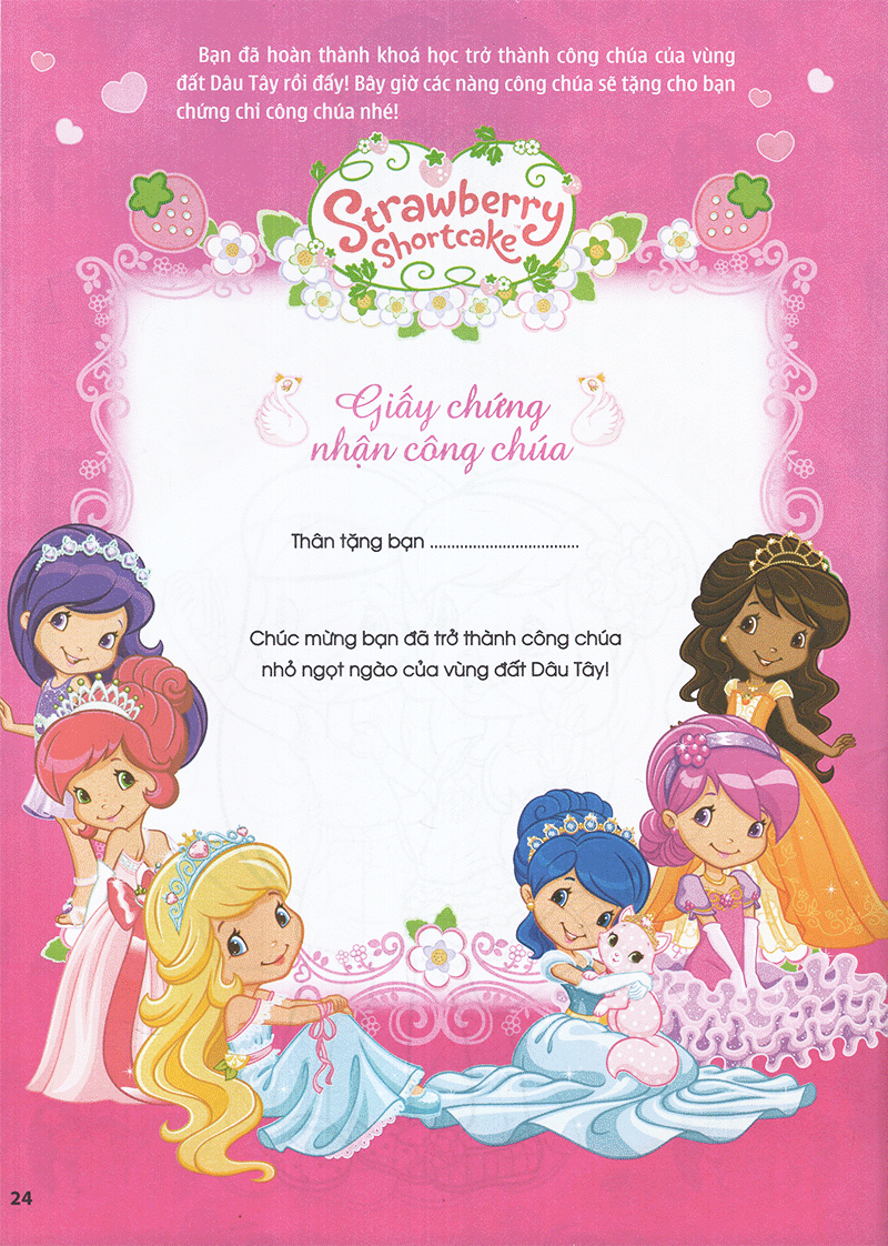 bộ cô bé bánh dâu- 1000 đề can lấp lánh - tập 4