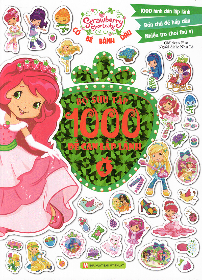 bộ cô bé bánh dâu- 1000 đề can lấp lánh - tập 4