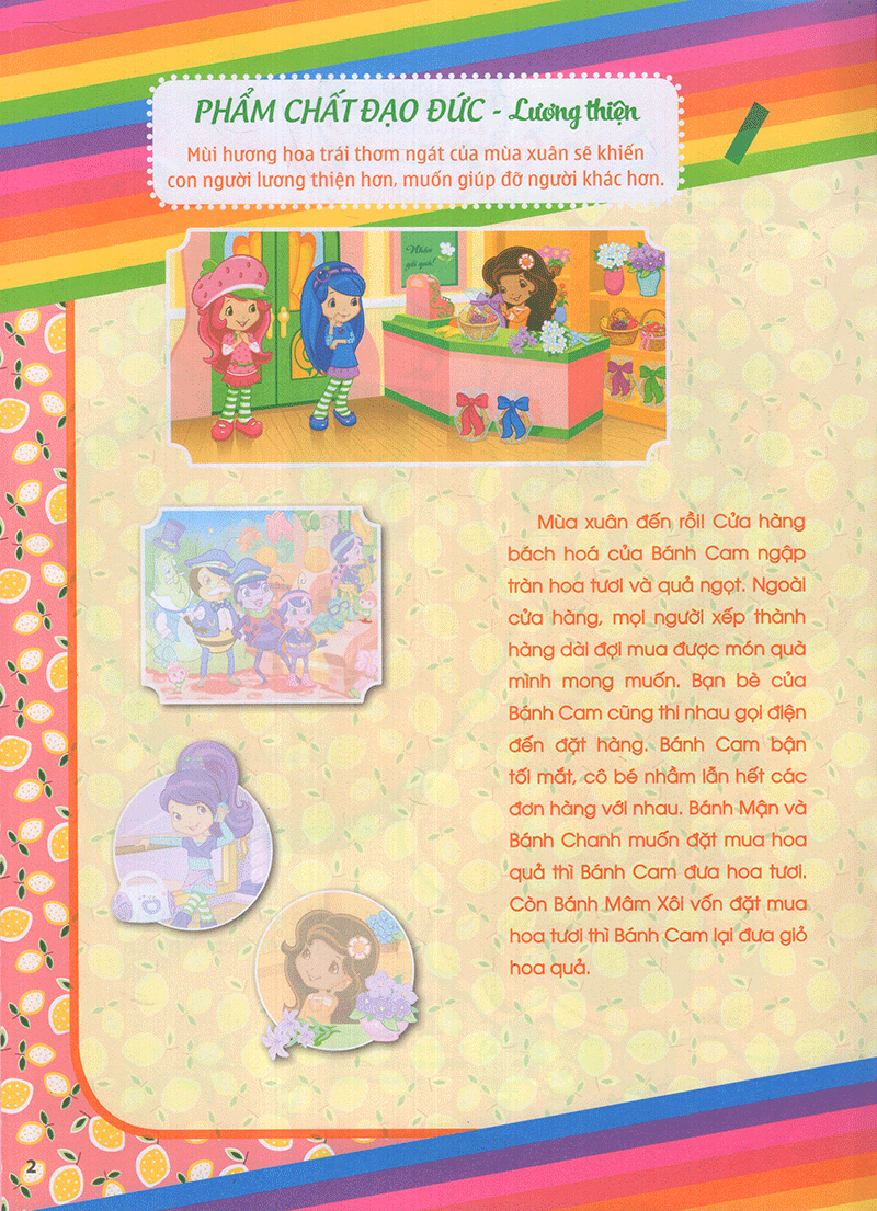 bộ cô bé bánh dâu- 1000 đề can lấp lánh - tập 4