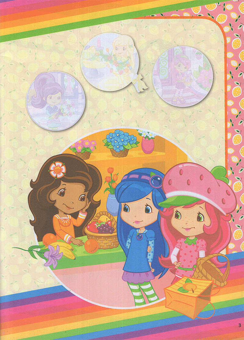 bộ cô bé bánh dâu- 1000 đề can lấp lánh - tập 4