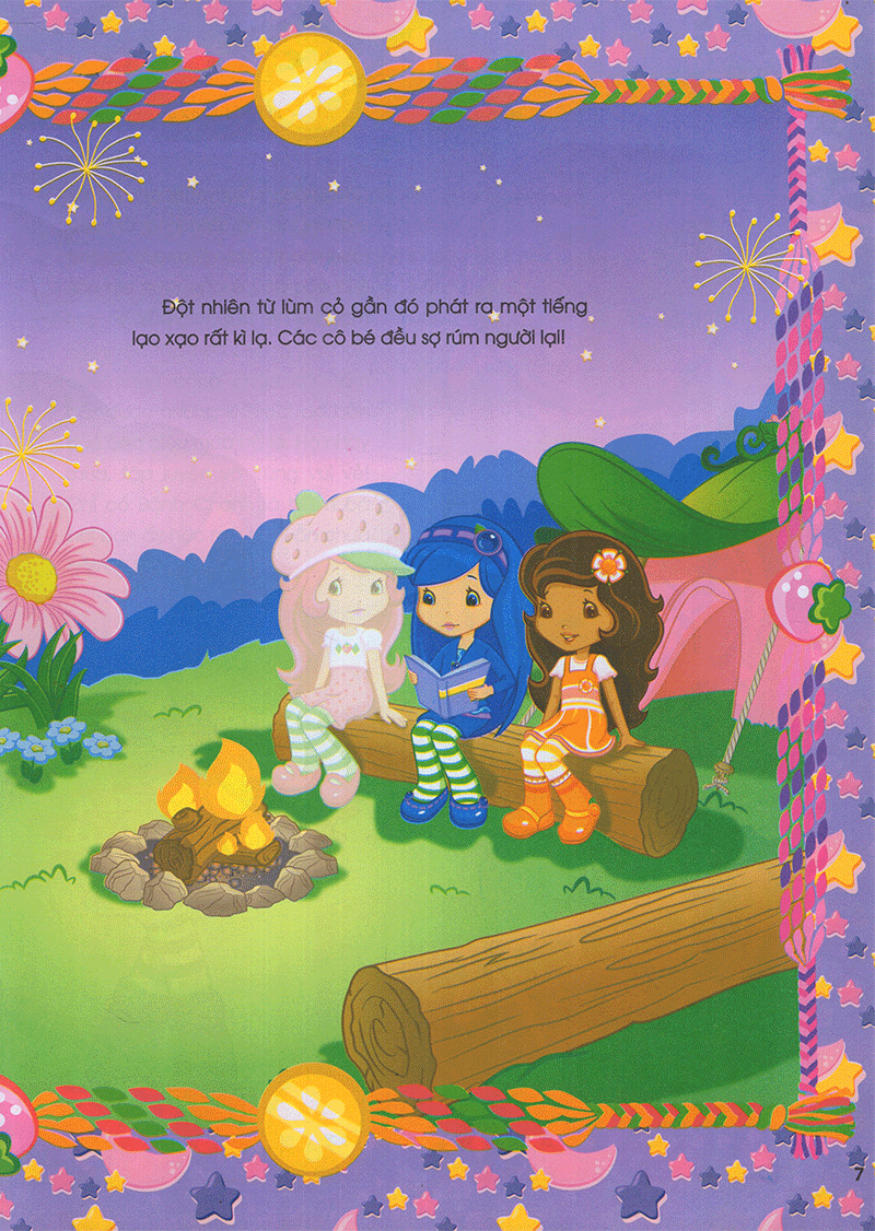 bộ cô bé bánh dâu- 1000 đề can lấp lánh - tập 4