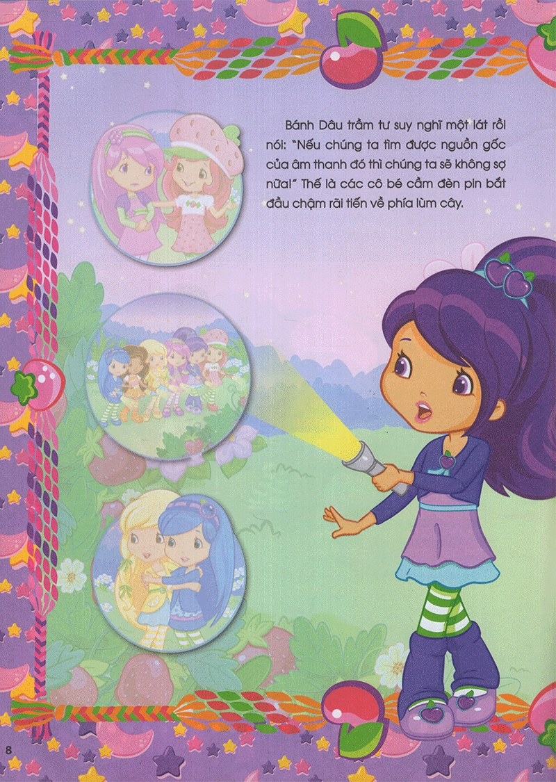 bộ cô bé bánh dâu- 1000 đề can lấp lánh - tập 4