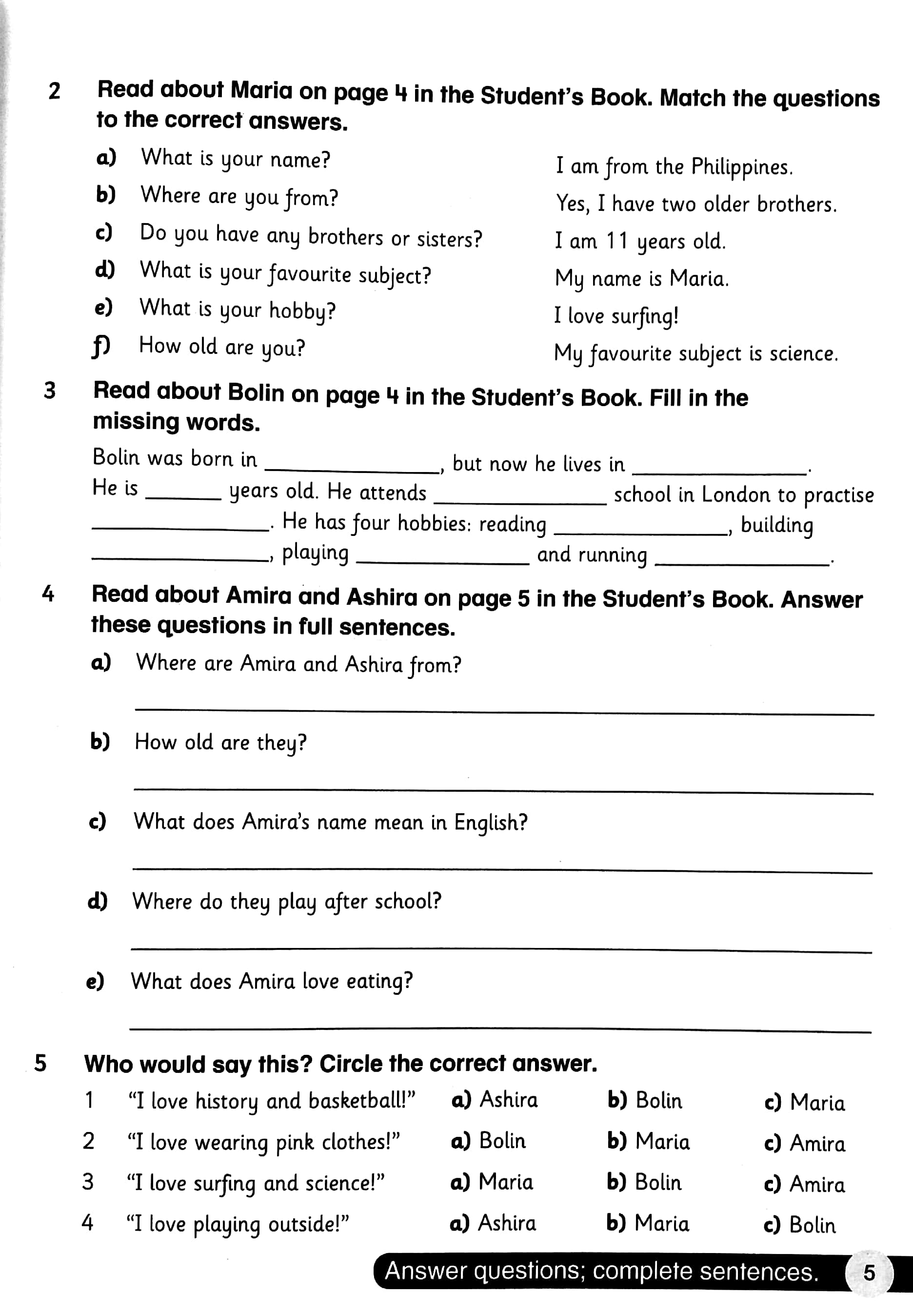 bộ collins international primary english as a second language workbook 5