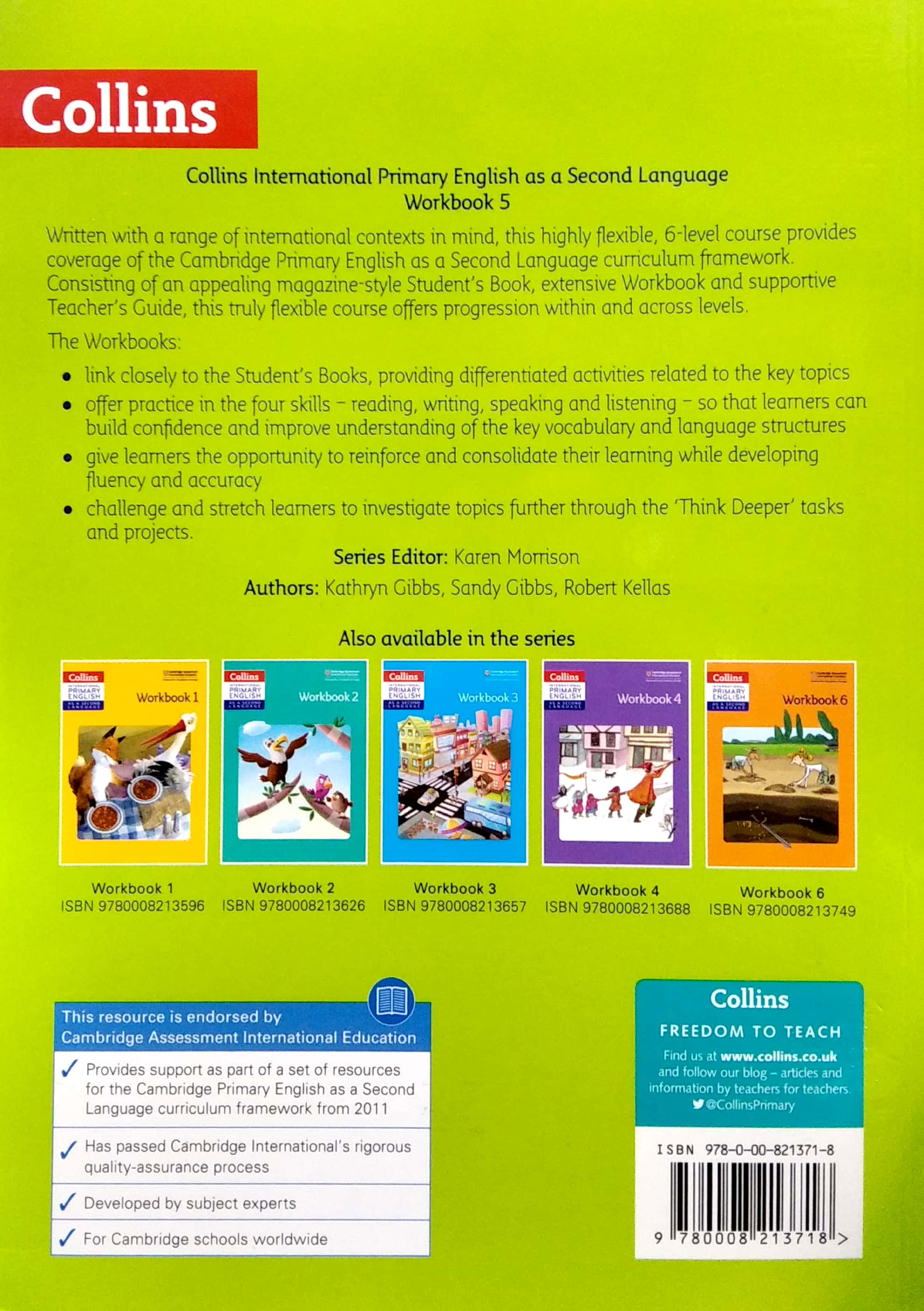 bộ collins international primary english as a second language workbook 5