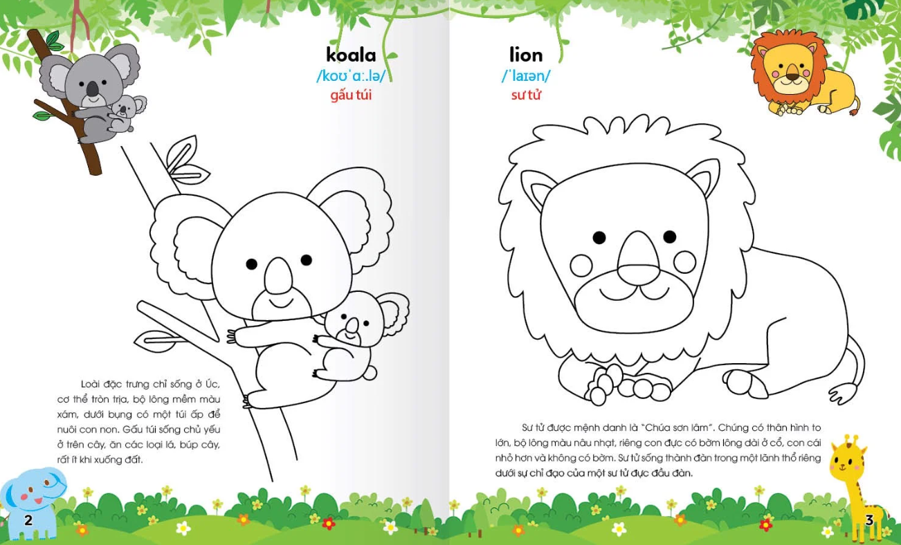 bộ colouring 365 ngày tô màu - khám phá thế giới phát triển trí tuệ - cuốn 2: động vật hoang dã, khủng long, bò sát, côn trùng