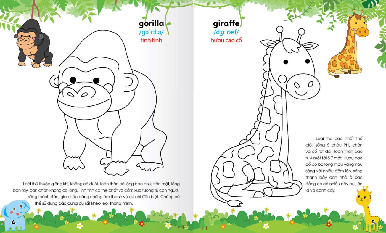 bộ colouring 365 ngày tô màu - khám phá thế giới phát triển trí tuệ - cuốn 2: động vật hoang dã, khủng long, bò sát, côn trùng