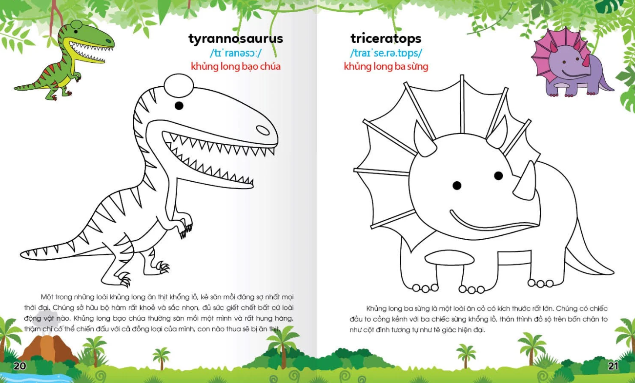 bộ colouring 365 ngày tô màu - khám phá thế giới phát triển trí tuệ - cuốn 2: động vật hoang dã, khủng long, bò sát, côn trùng