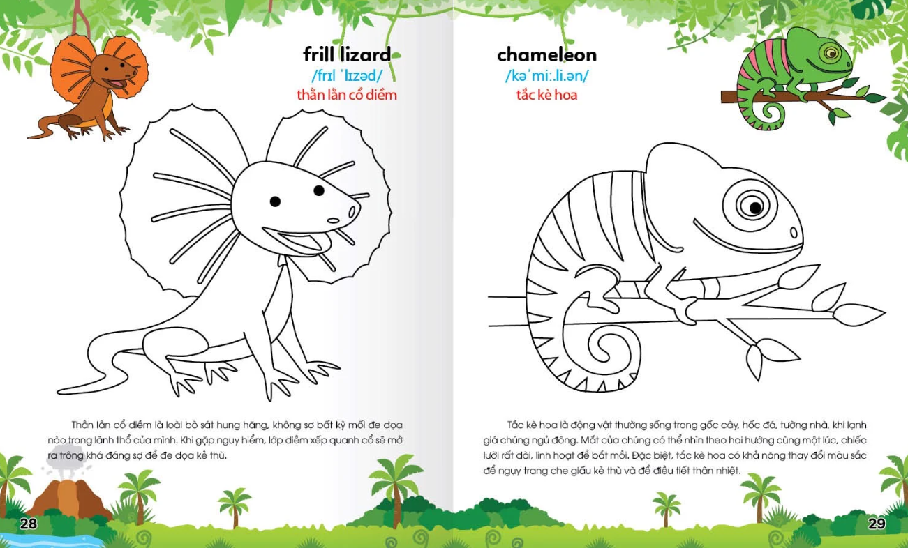 bộ colouring 365 ngày tô màu - khám phá thế giới phát triển trí tuệ - cuốn 2: động vật hoang dã, khủng long, bò sát, côn trùng