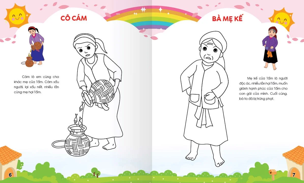 bộ colouring 365 ngày tô màu - khám phá thế giới phát triển trí tuệ - cuốn 6: công chúa, hoàng tử, các nhân vật cổ truyện cổ tích việt nam và thế giới