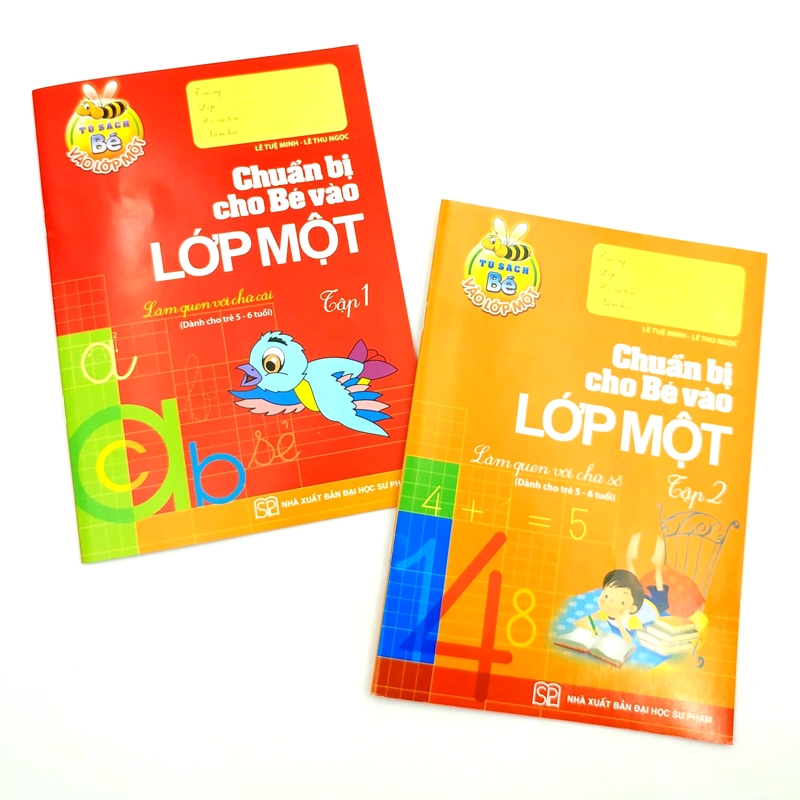 bộ combo làm quen với chữ cái - chuẩn bị cho bé vào lớp 1 -tập 1 và 2 - tủ sách bé vào lớp 1 (bộ 2 tập)