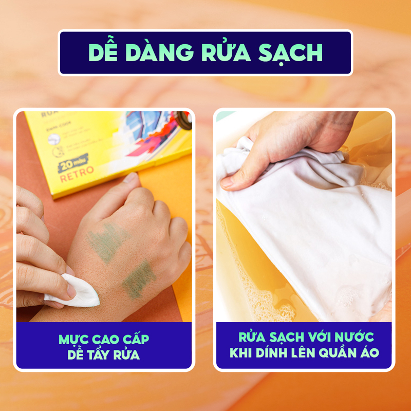 bộ combo sách tô bình yên vẽ hạnh phúc + hộp 20 bút lông màu rửa được washable fiber pen - colokit swm-c009 (bộ 2 cuốn)