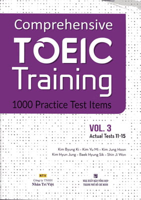 bộ comprehensive toeic training 1000 practice test items (vol 3) - kèm cd