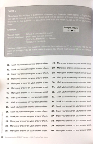 bộ comprehensive toeic training 1000 practice test items (vol 4) - kèm cd