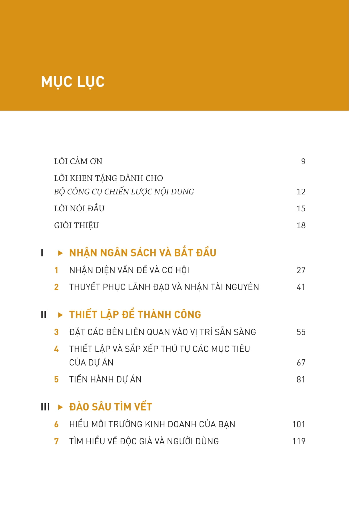 bộ công cụ chiến lược nội dung