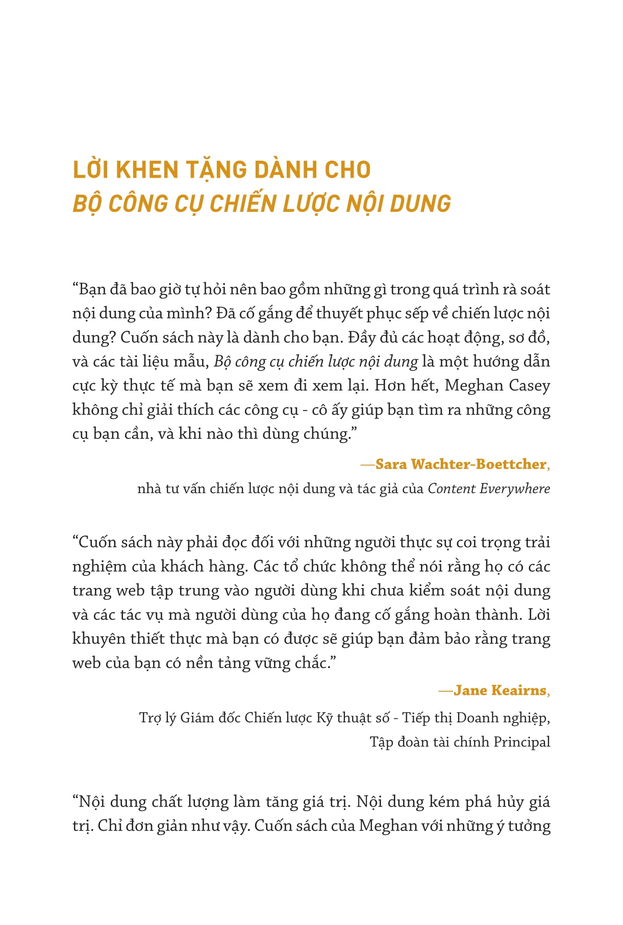 bộ công cụ chiến lược nội dung