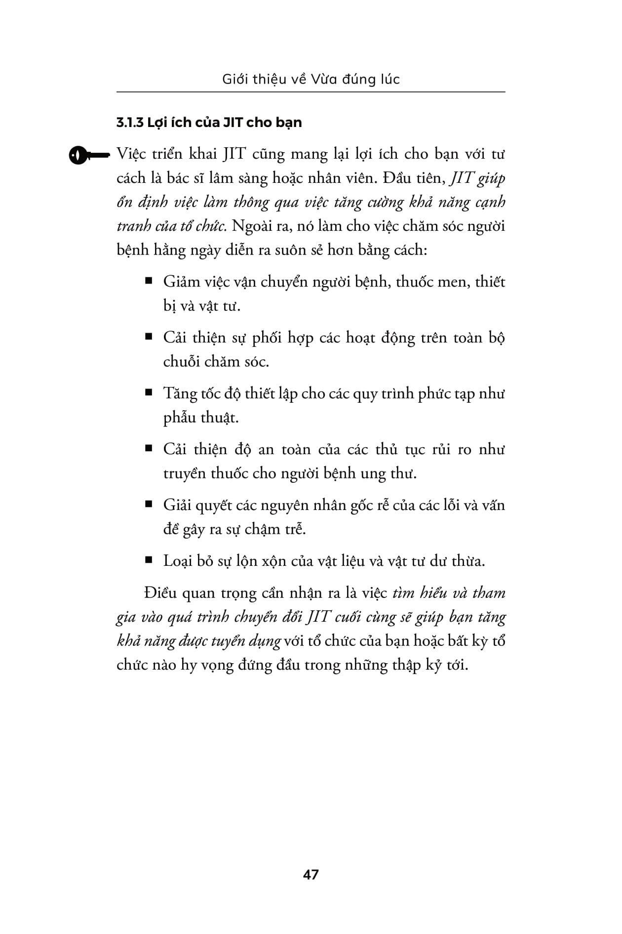 bộ công cụ tinh gọn trong y tế - phương pháp vừa đúng lúc