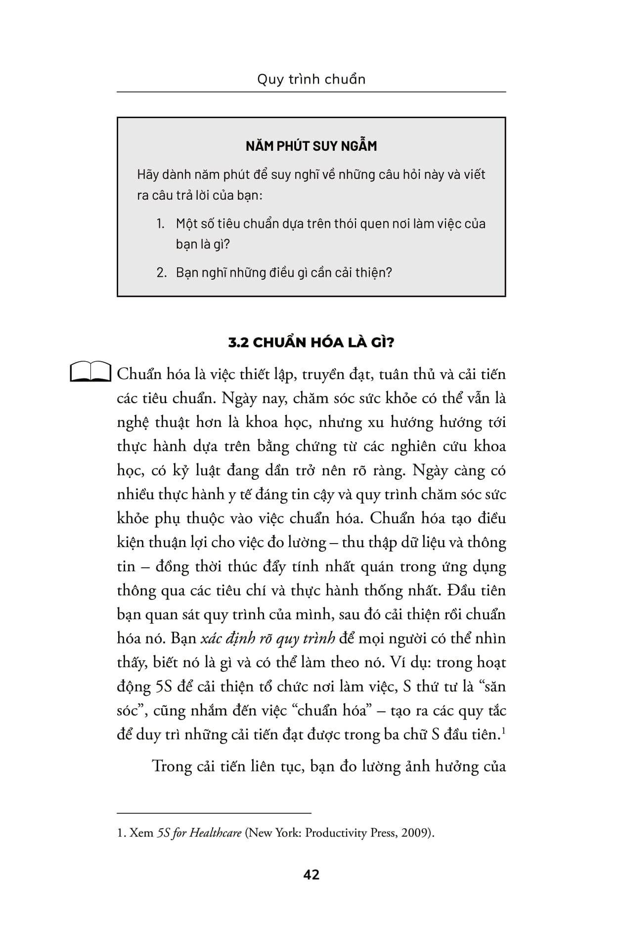 bộ công cụ tinh gọn trong y tế - quy trình chuẩn