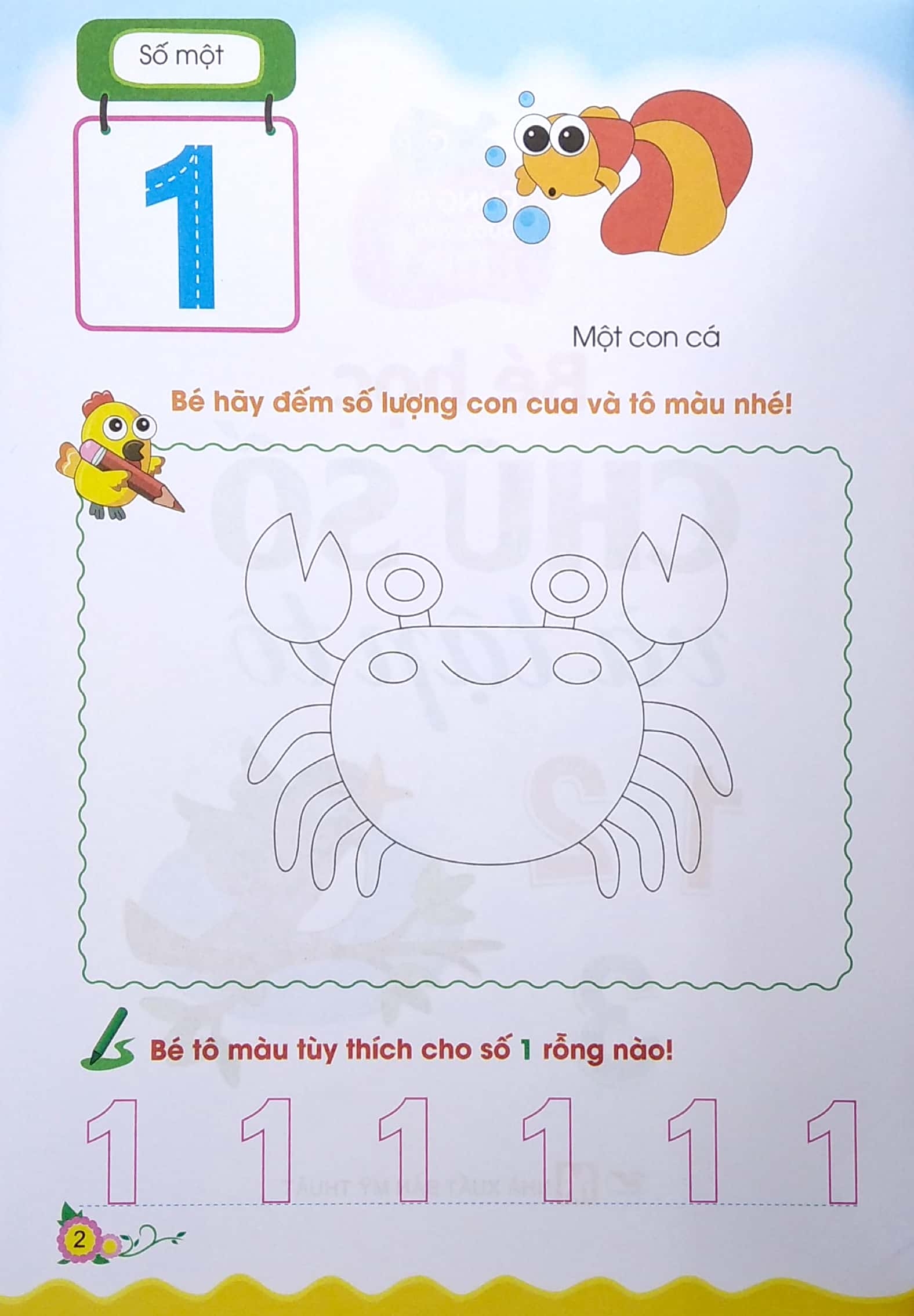 bộ cùng bé bước vào lớp 1 - bé học chữ số và tập tô 123