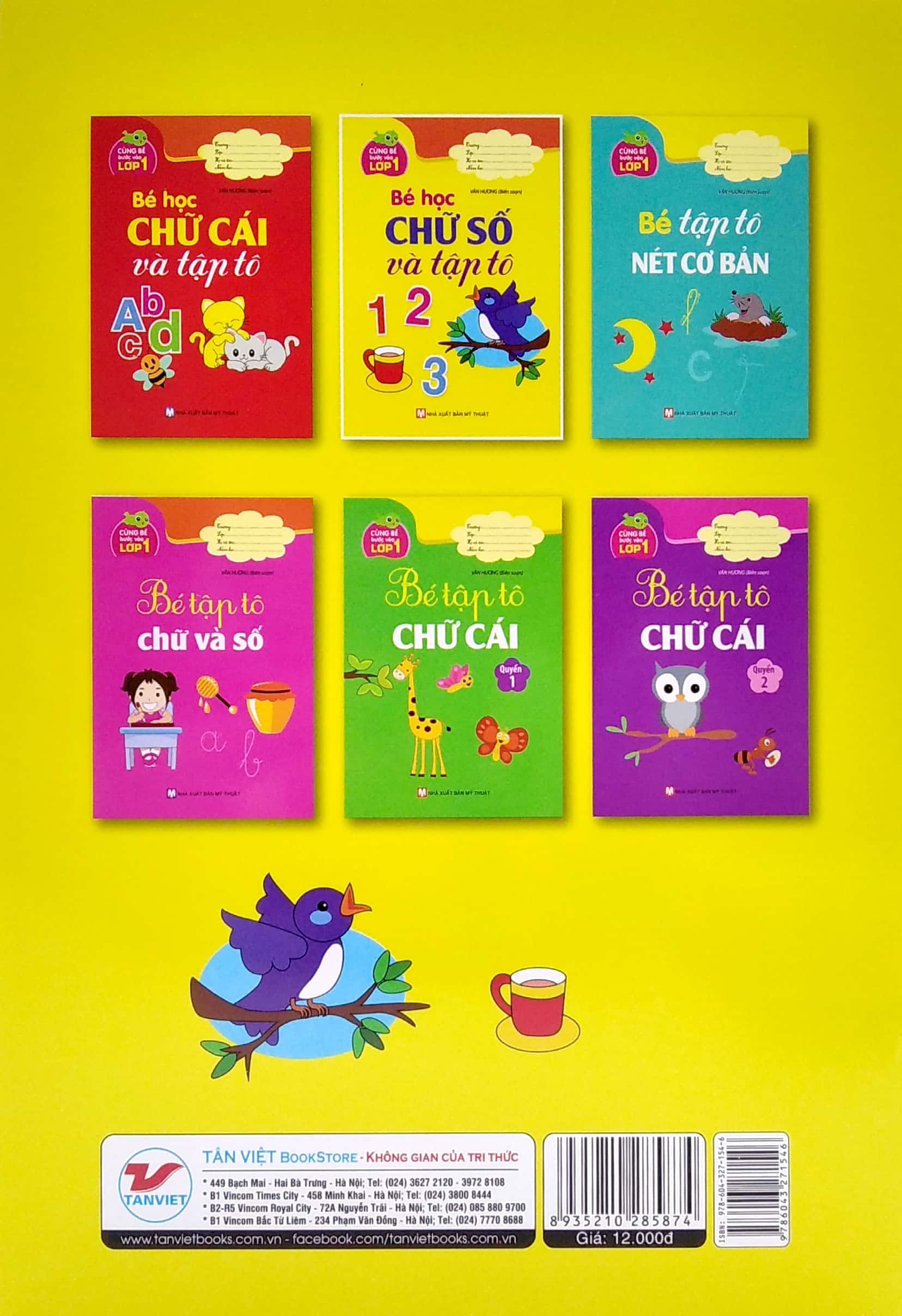 bộ cùng bé bước vào lớp 1 - bé học chữ số và tập tô 123