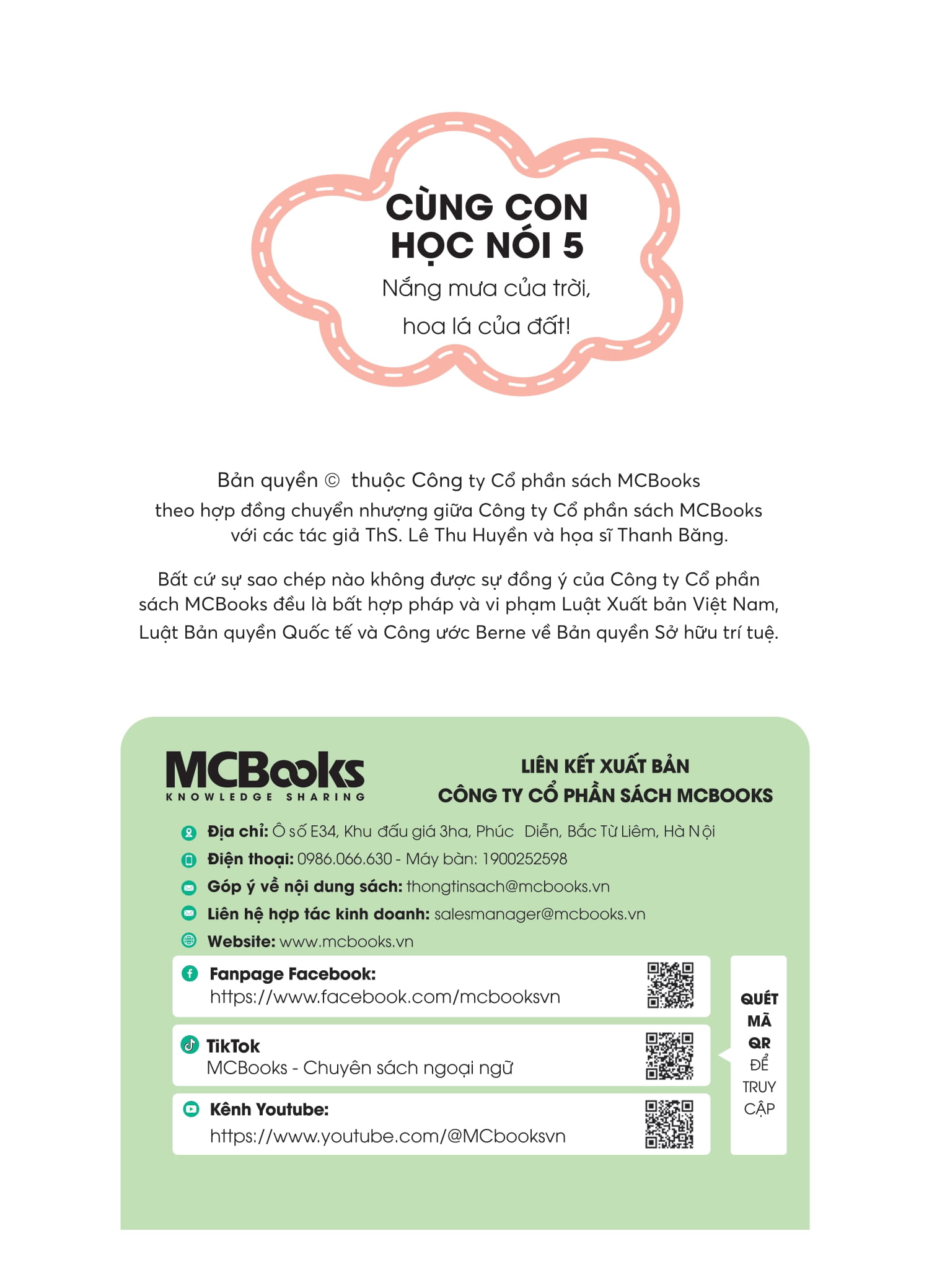 Bộ Cùng Con Học Nói 5 - Nắng Mưa Của Trời, Hoa Lá Của Đất!