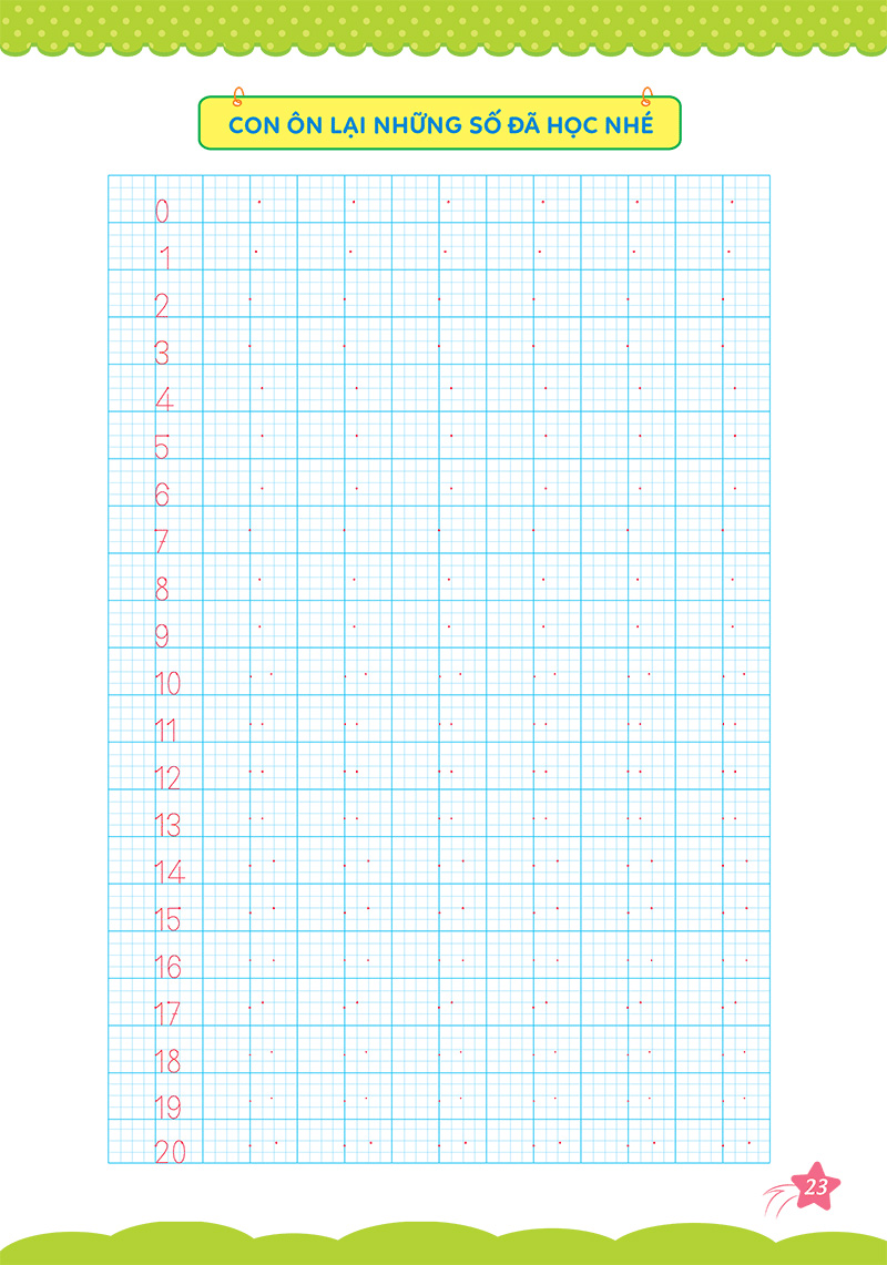 bộ cùng khủng long học nét cơ bản quyển 2 (chữ số đầu tiên) bé trai