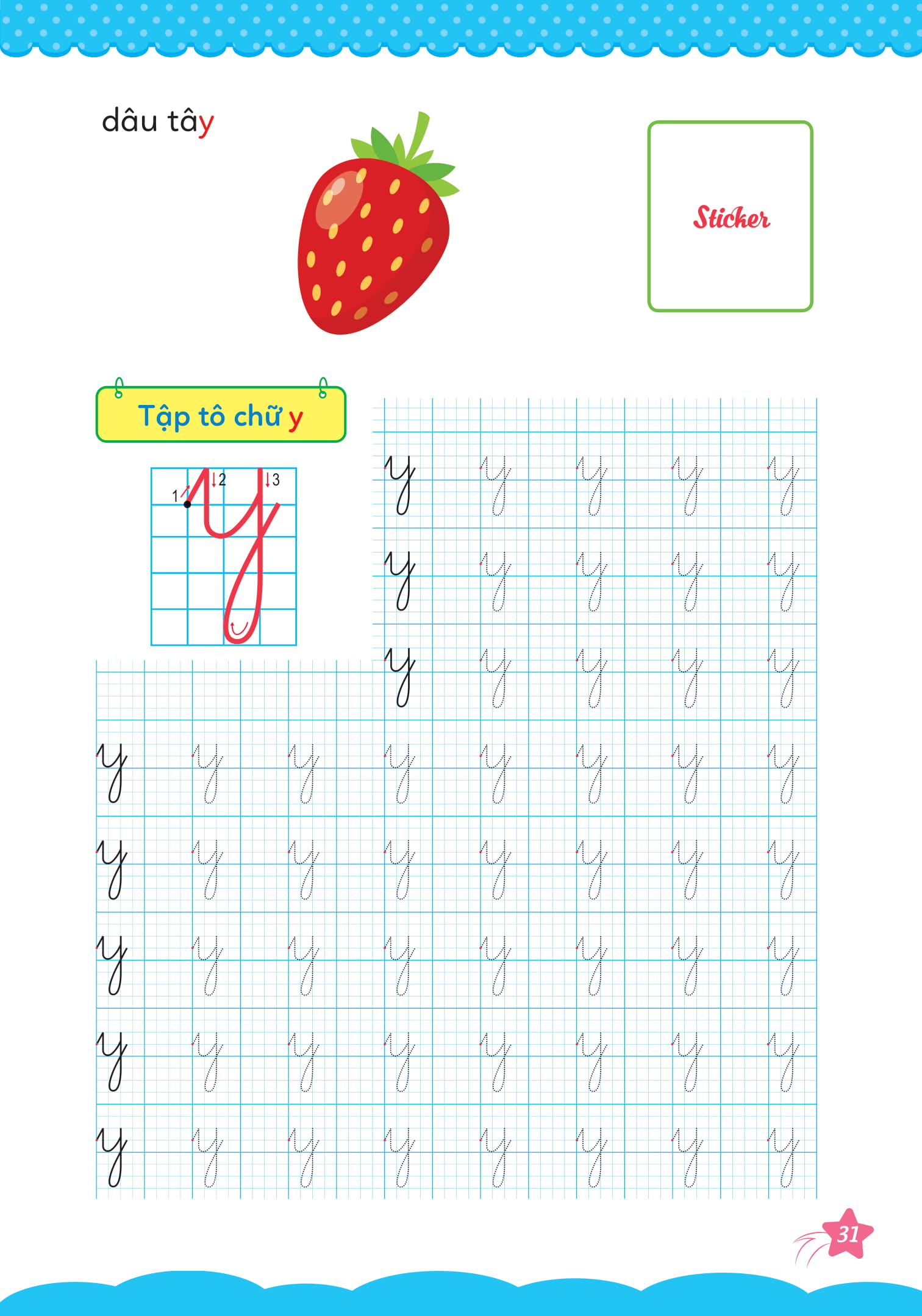 bộ cùng khủng long học nét cơ bản quyển 3 (chữ cái đầu tiên) bé gái