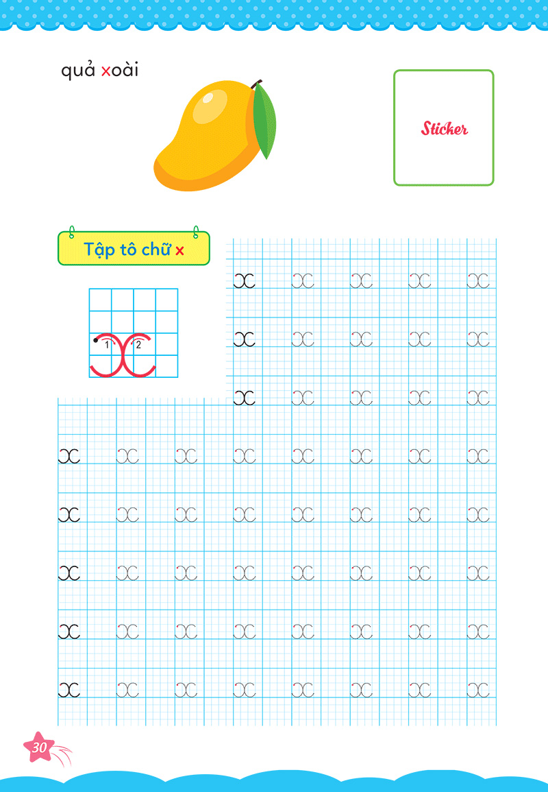 bộ cùng khủng long học nét cơ bản quyển 3 (chữ cái đầu tiên) bé trai