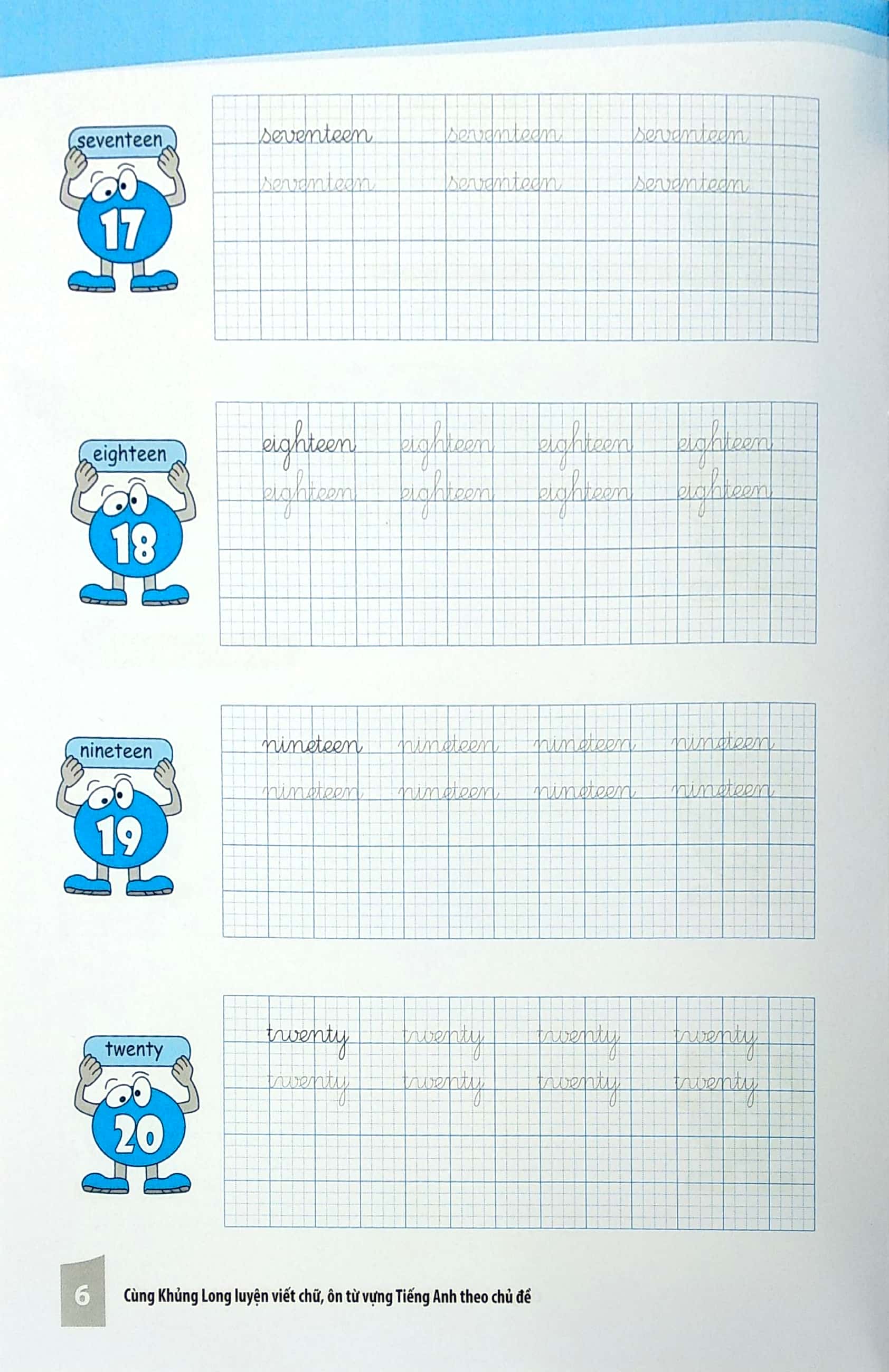 bộ cùng khủng long luyện viết chữ, ôn từ vựng tiếng anh theo chủ đề 2