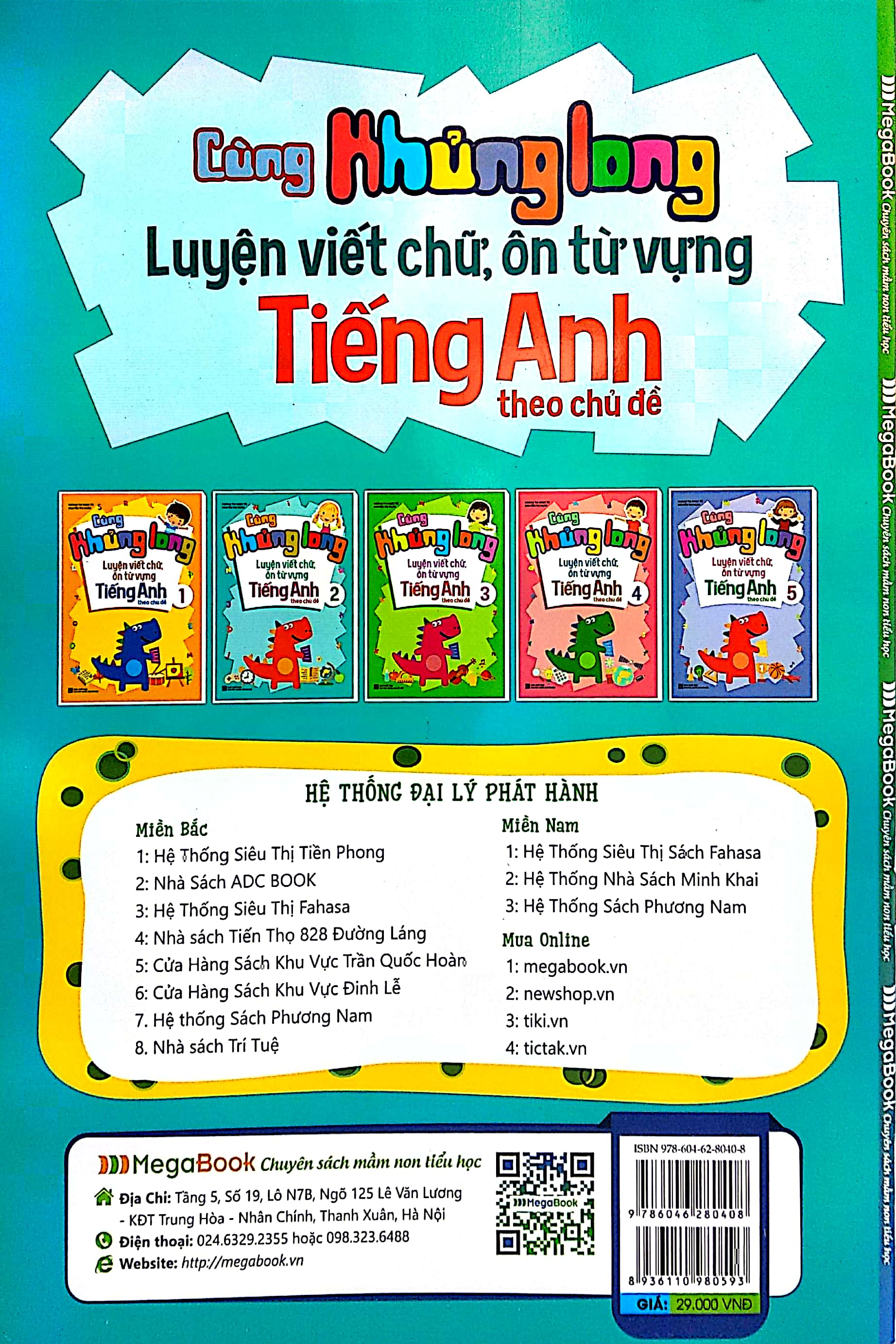 bộ cùng khủng long luyện viết chữ, ôn từ vựng tiếng anh theo chủ đề 2