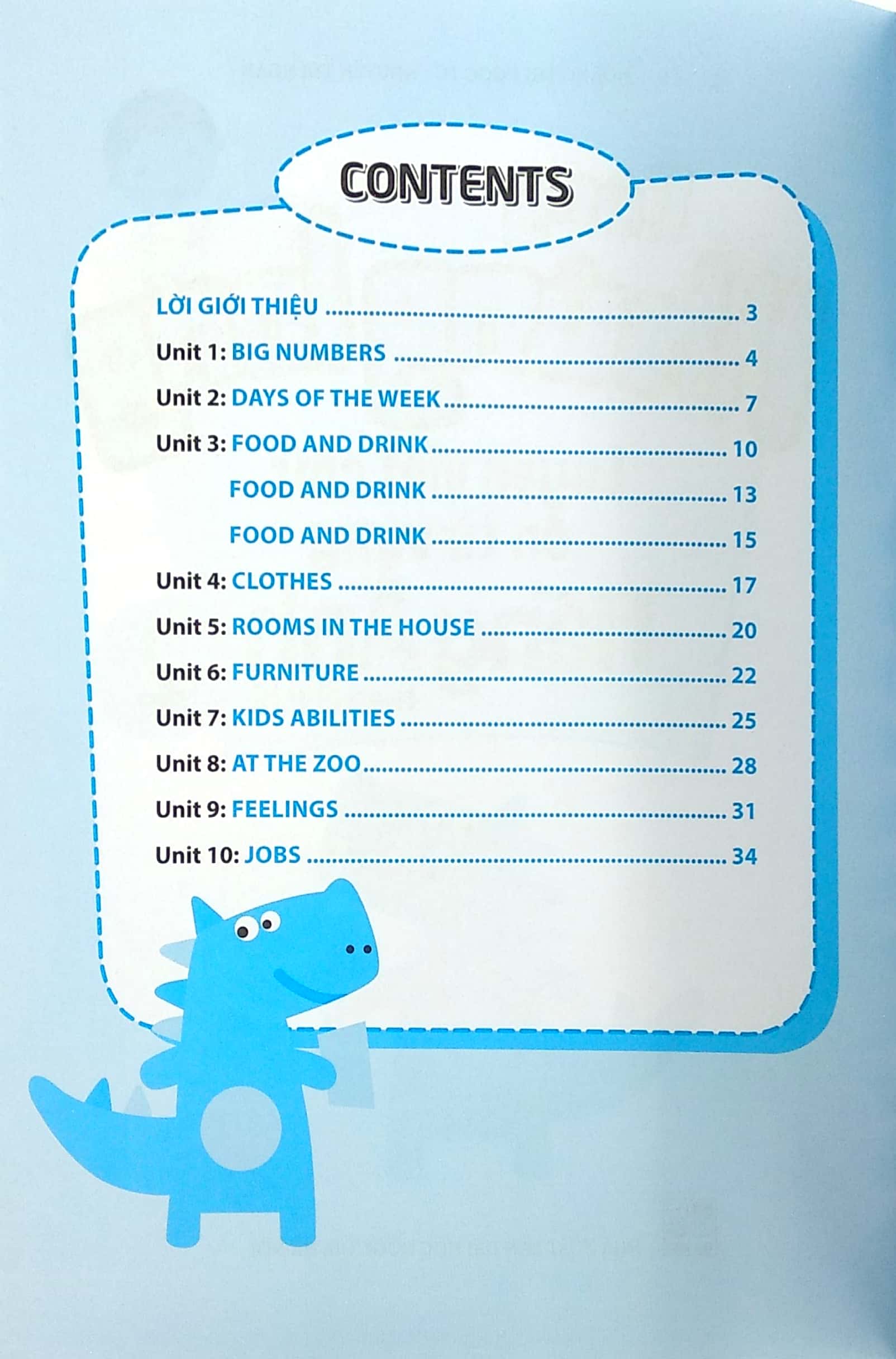 bộ cùng khủng long luyện viết chữ, ôn từ vựng tiếng anh theo chủ đề 2